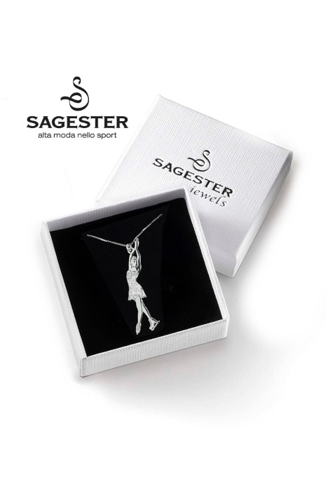 Sagester Anhänger / Halskette aus Silber – Mod. J004