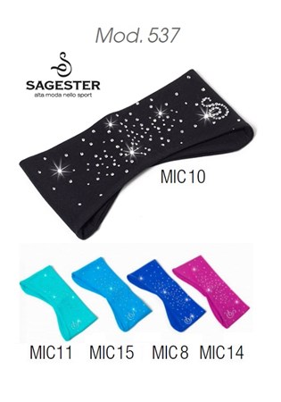 Sagester Stirnband mit Glitzersteinen  – Modell 537
