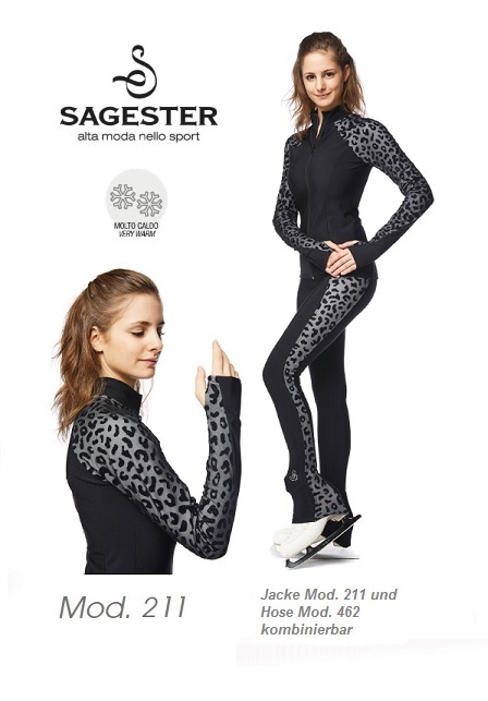 Sagester Eiskunstlaufjacke Leopard – Modell 211